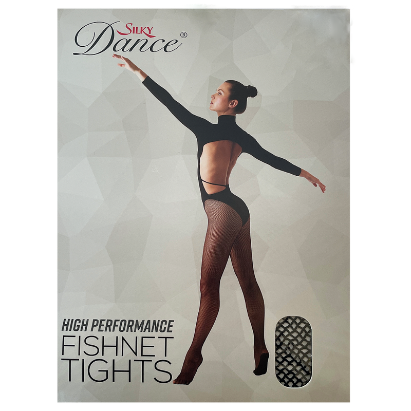 Footed Fishnet Tights Black