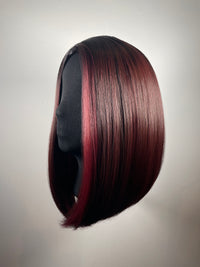 Short Red Ombre Wig C2