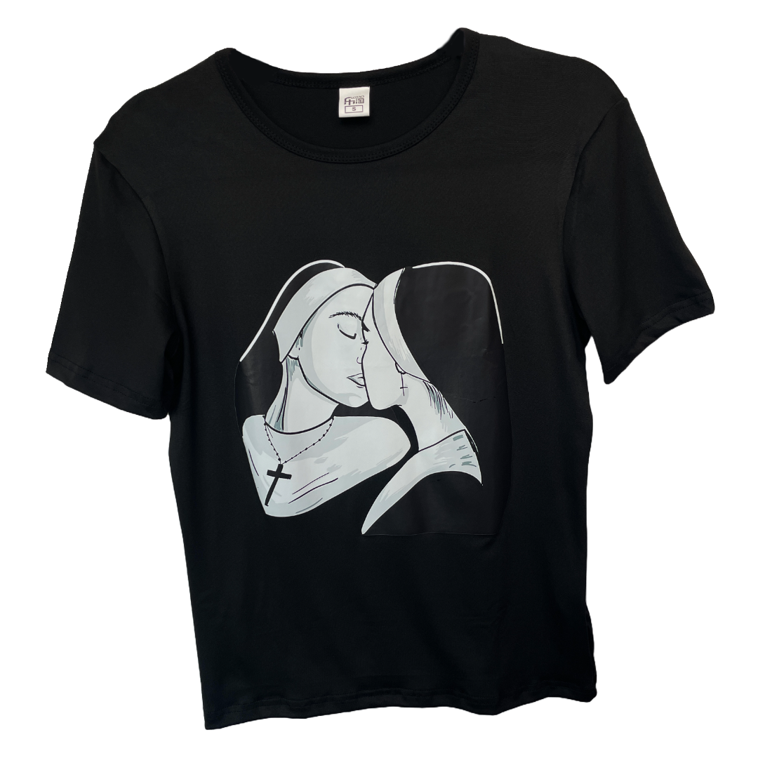 Lesbian Nuns Kissing T-Shirt