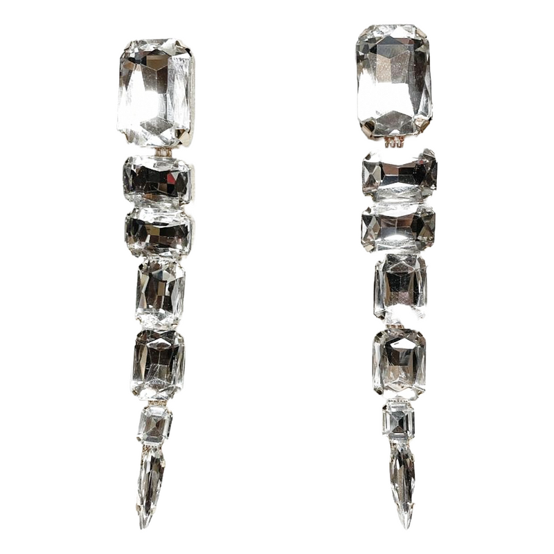 Clear Crystal Dangle Earrings