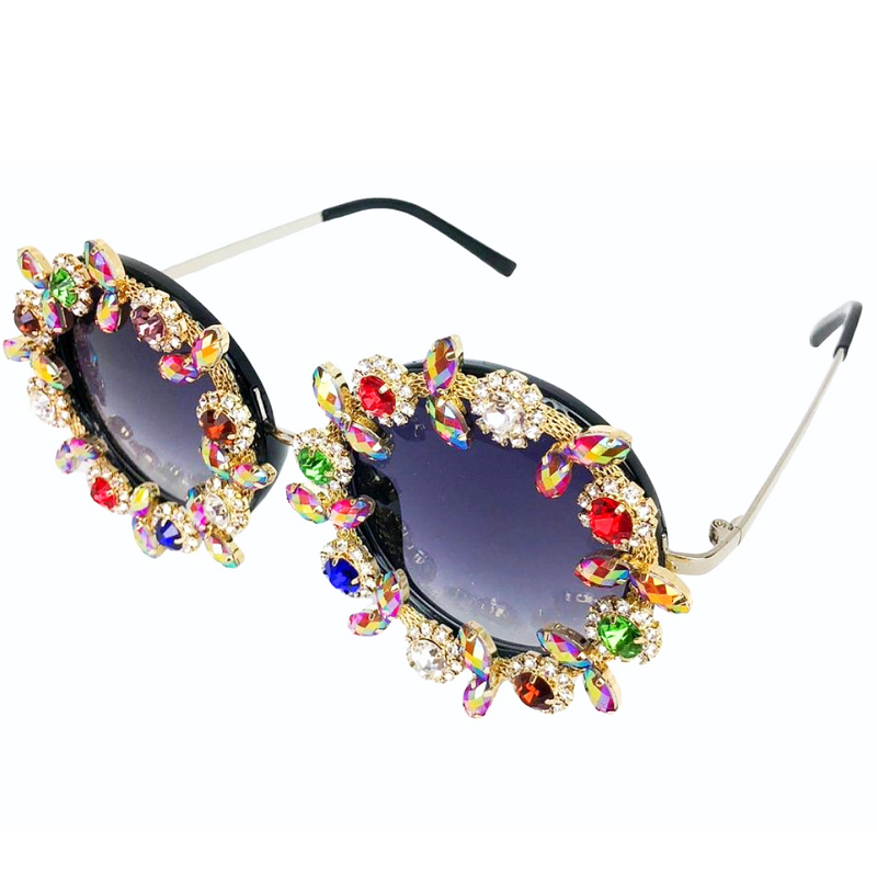 Multicoloured Crystal round Shades