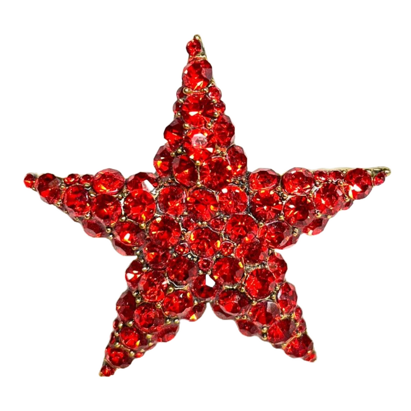 Red Crystal Star Ring